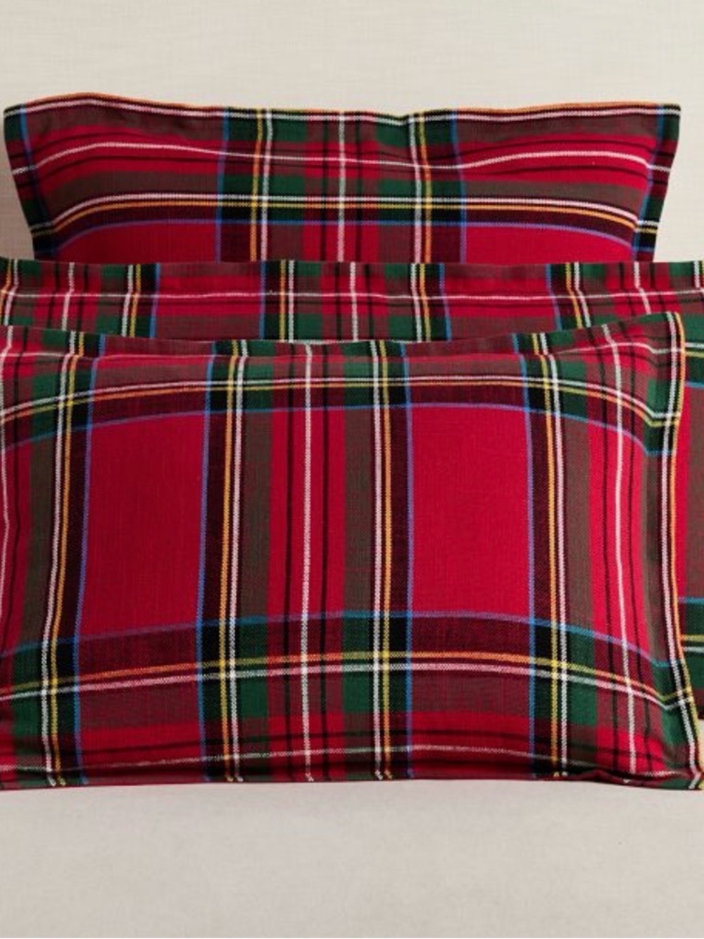 Set of 2 Pottery Barn Stewart Plaid King Pillow Shams – NWOT